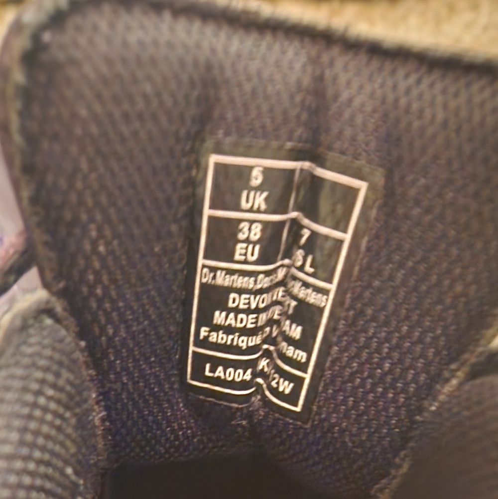 Dr. Martens Purple Leather Boots, Without The Box - Picture 4 of 4